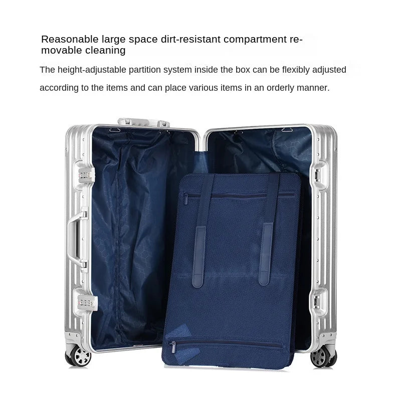 Aluminum-Magnesium TSA Lock Travel Suitcase