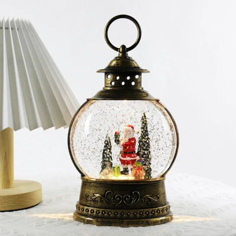 Adorno de bola de cristal para Navidad – Diseños de Santa y árbol