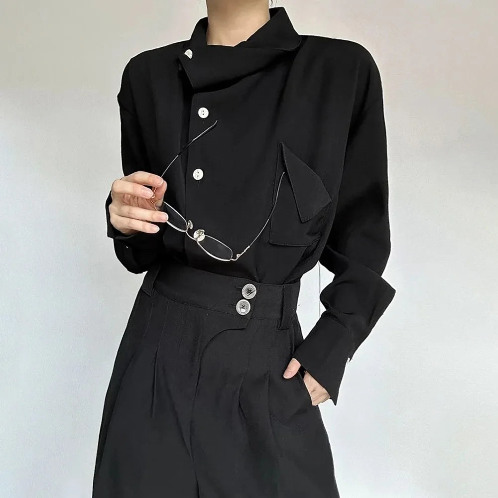 Men’s Retro Loose Long-Sleeve Shirt