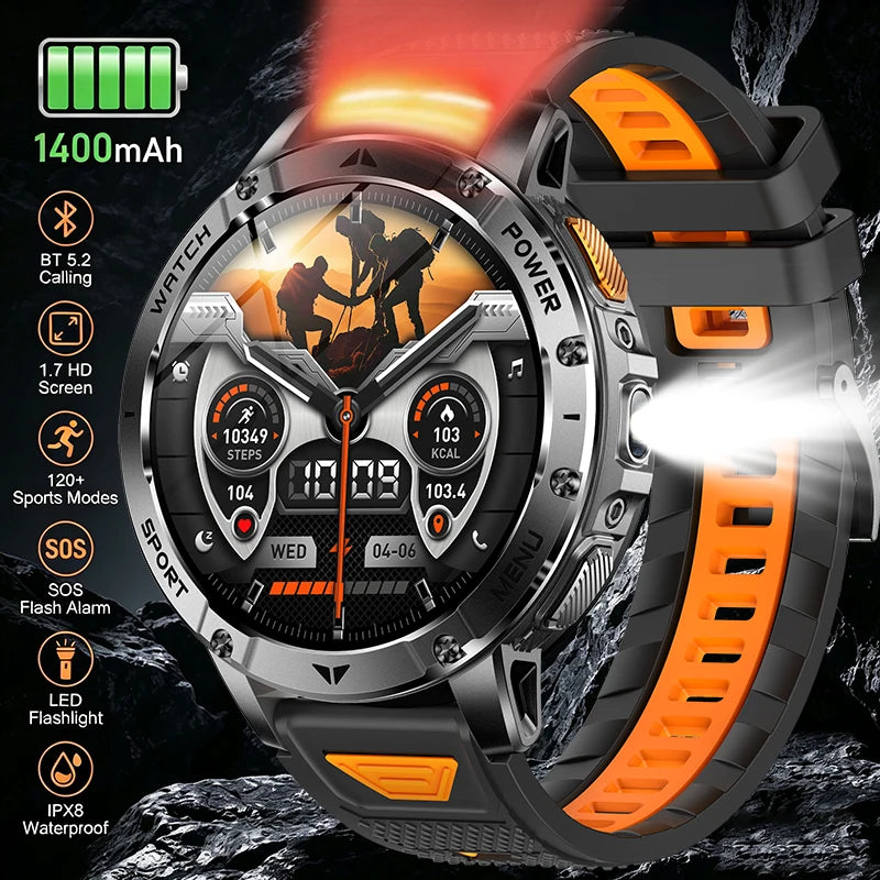 1.7-Inch IPX8 Smart Watch with SOS & Calling