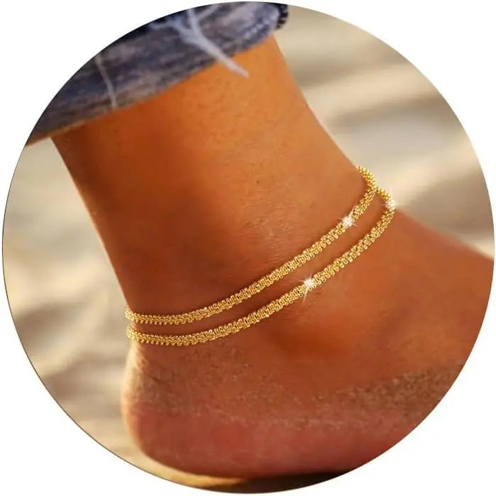 Women’s Layered Gold/Silver Anklet
