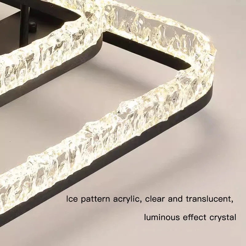 Lámpara de techo LED con diseño de hielo
