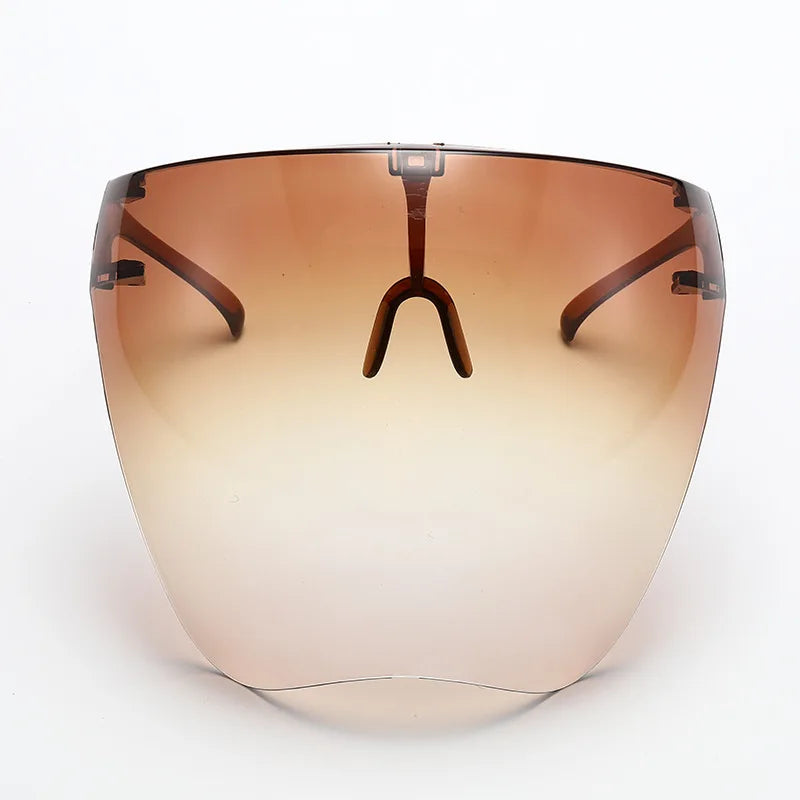 Full-Face Shield Sunglasses - Dark Brown