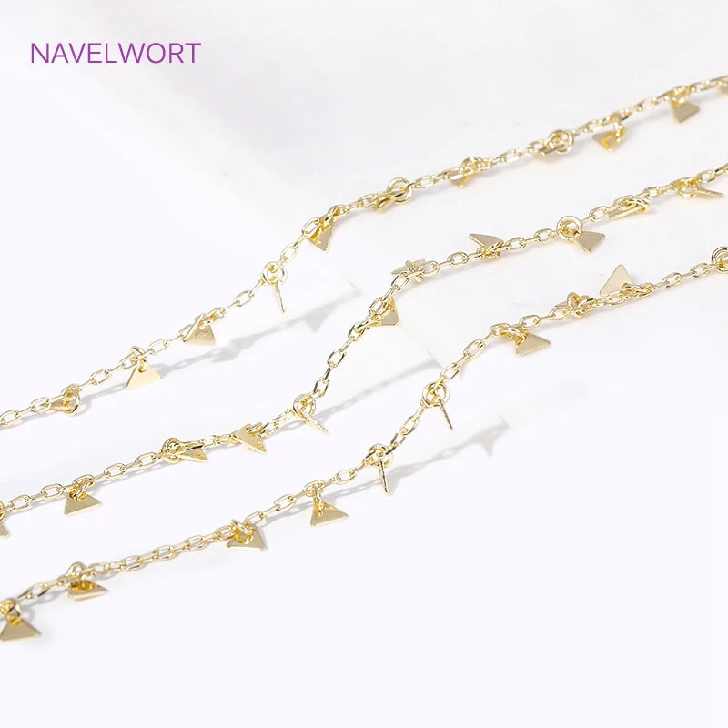 14K Gold-Plated Brass Jewelry-Making Chain