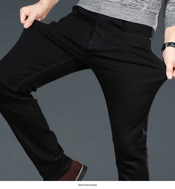 Men’s Black Straight-Leg Denim Jeans
