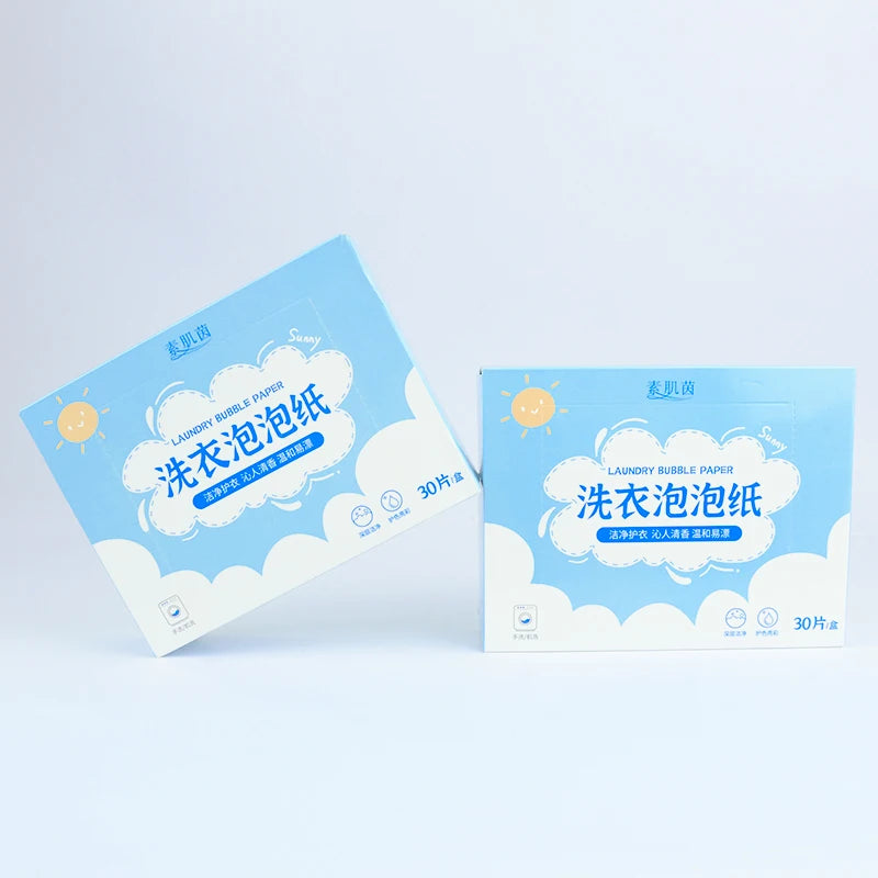 Eco-Friendly Disposable Laundry Soap Sheets - Super Concentrated, Fresh Scent for Underwear