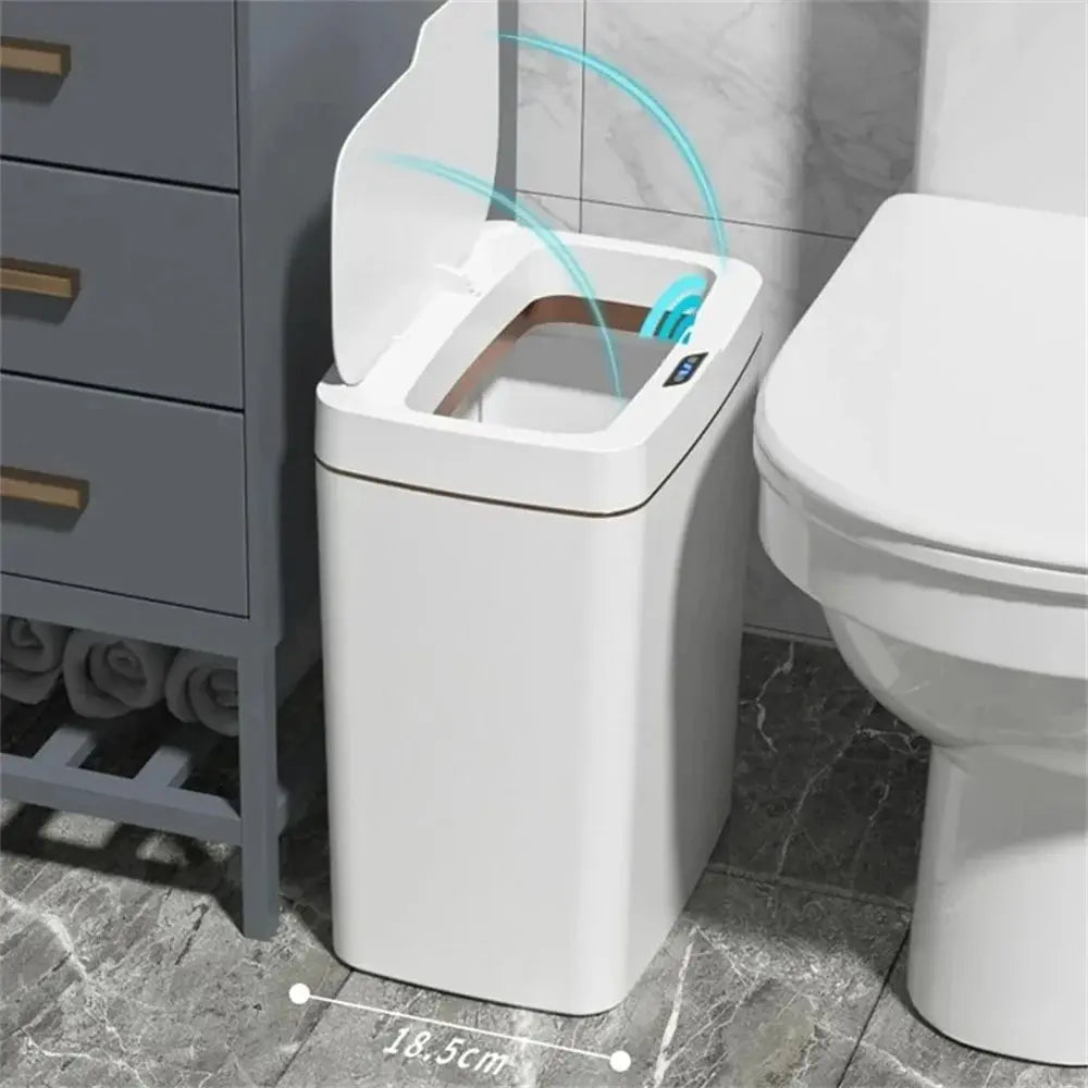 Bote de basura inteligente sin contacto de 15 L para baño