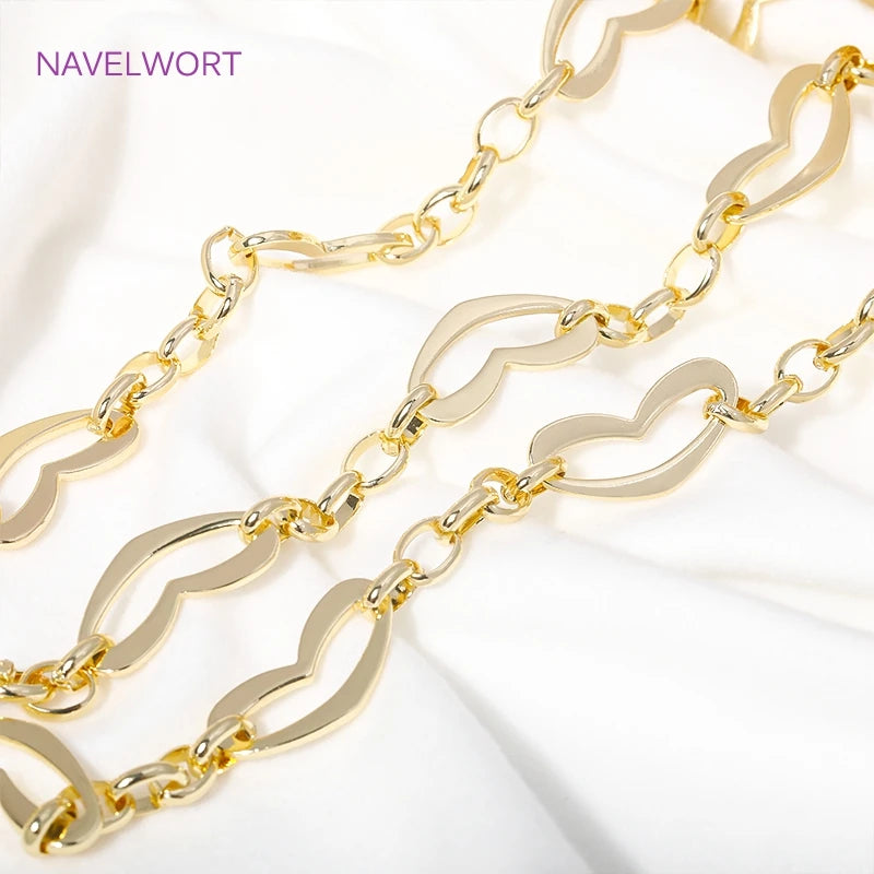 14K Gold-Plated Brass Jewelry-Making Chain