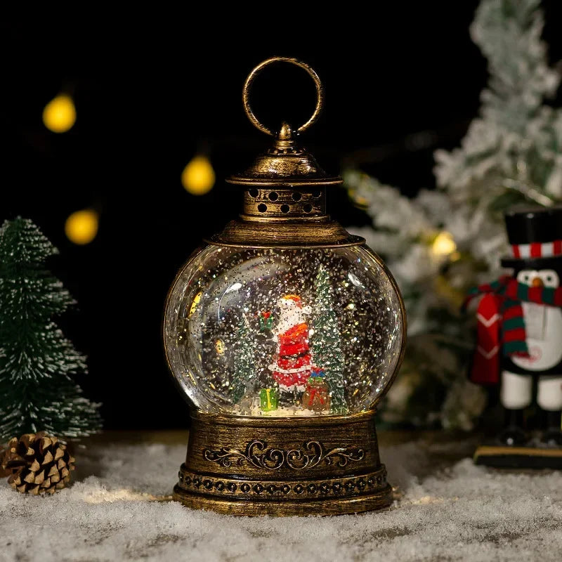 Adorno de bola de cristal para Navidad – Diseños de Santa y árbol