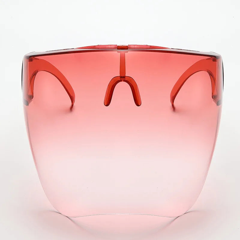 Full-Face Shield Sunglasses - Red