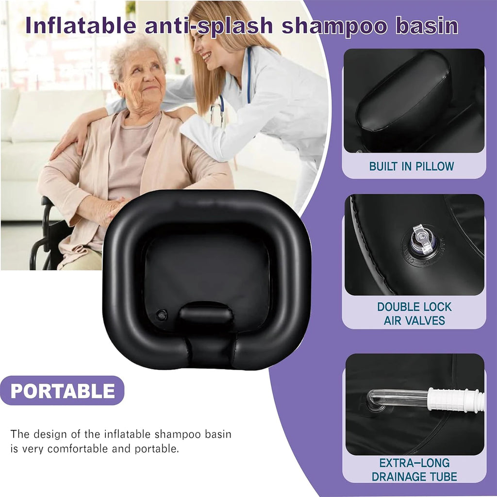 Portable Inflatable Bedside Shampoo Basin