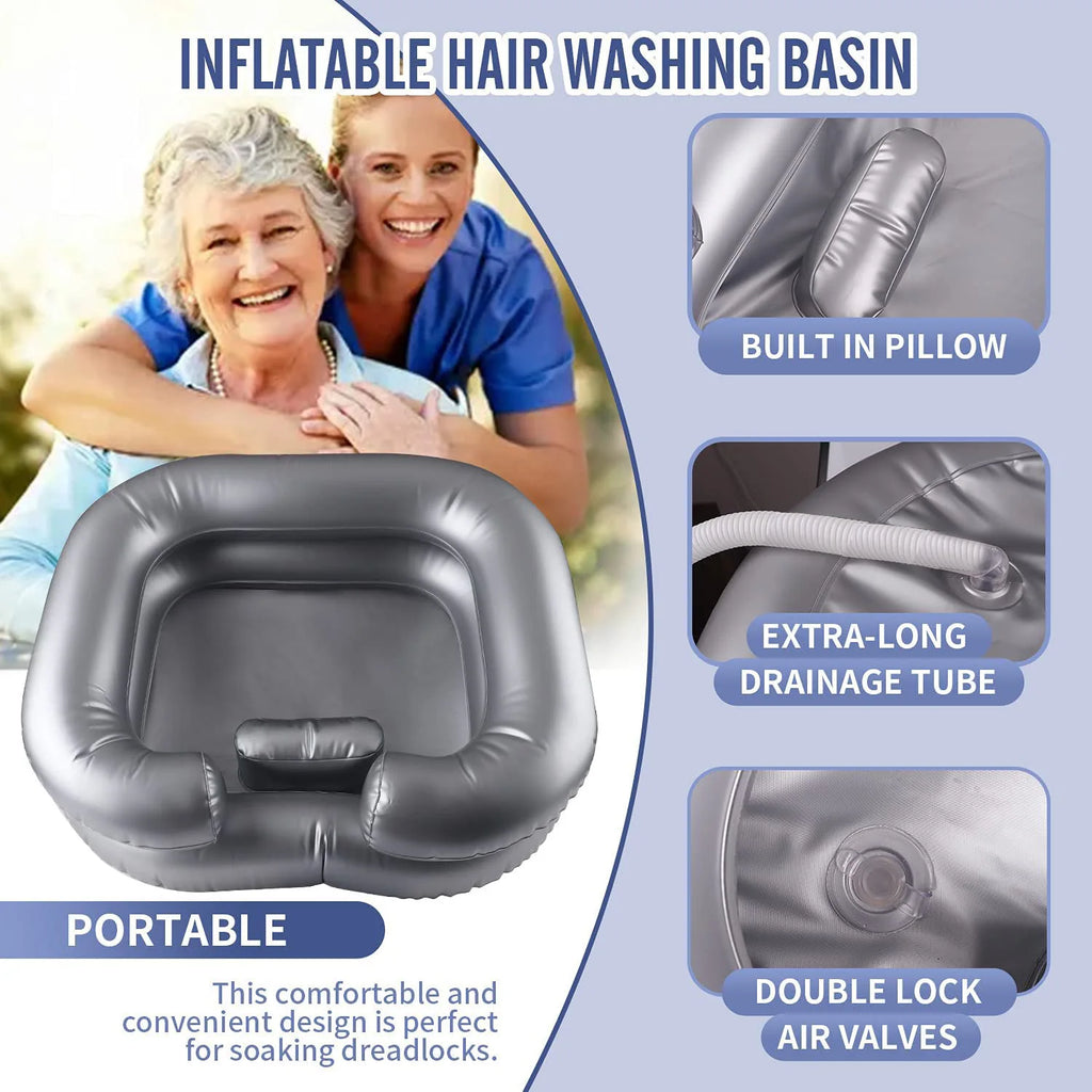 Portable Inflatable Bedside Shampoo Basin