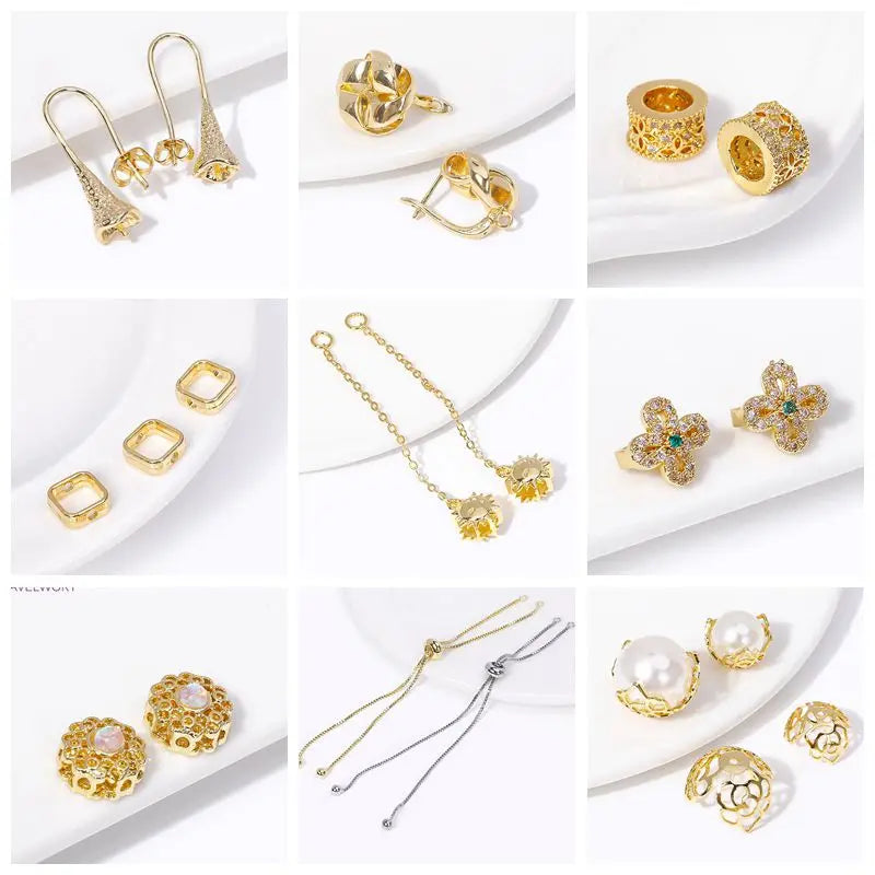14K Gold-Plated Brass Jewelry-Making Chain