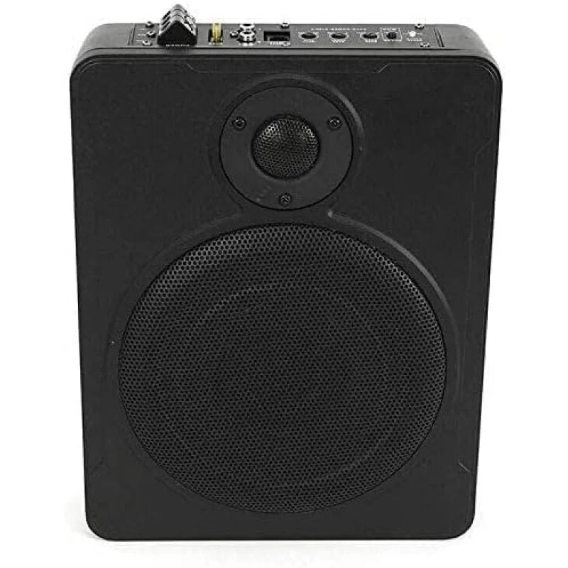 8" Low-Profile Amplified Subwoofer System, Under Seat Powered Subwoofer Active Hideaway Car Truck Sub, Built-in Amplifier, Remo