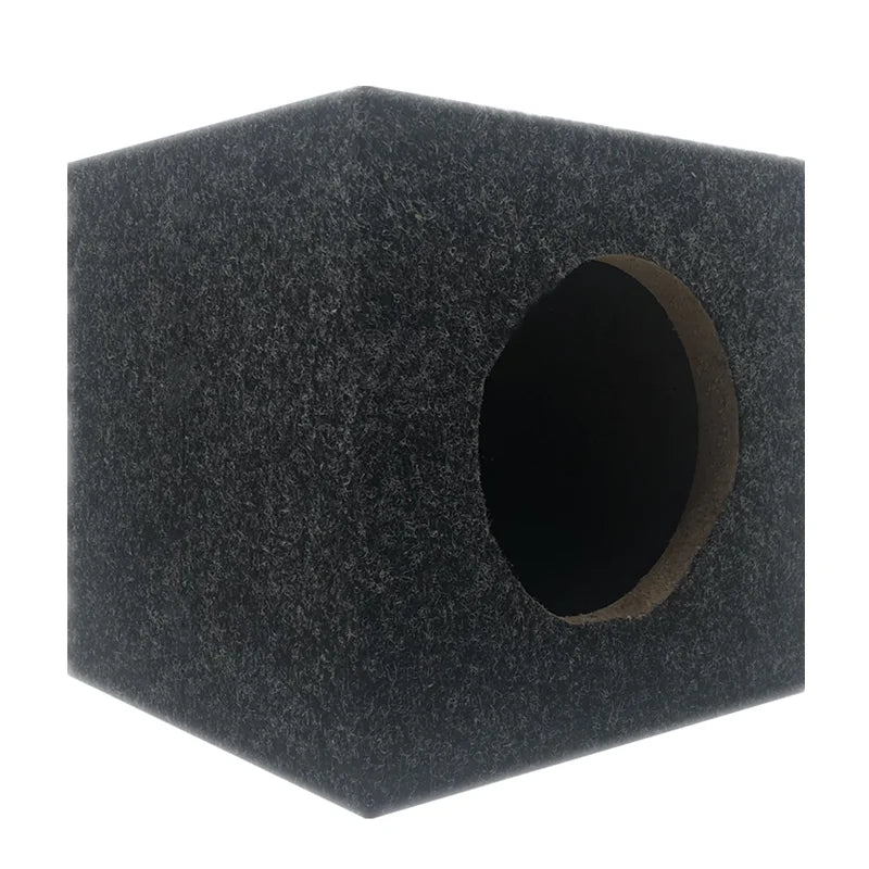 6 Inch 6.5" Speaker Empty Cabinet Wooden  Box Square MDF Felt Shell Car Modified Subwoofer Passive With Terminal