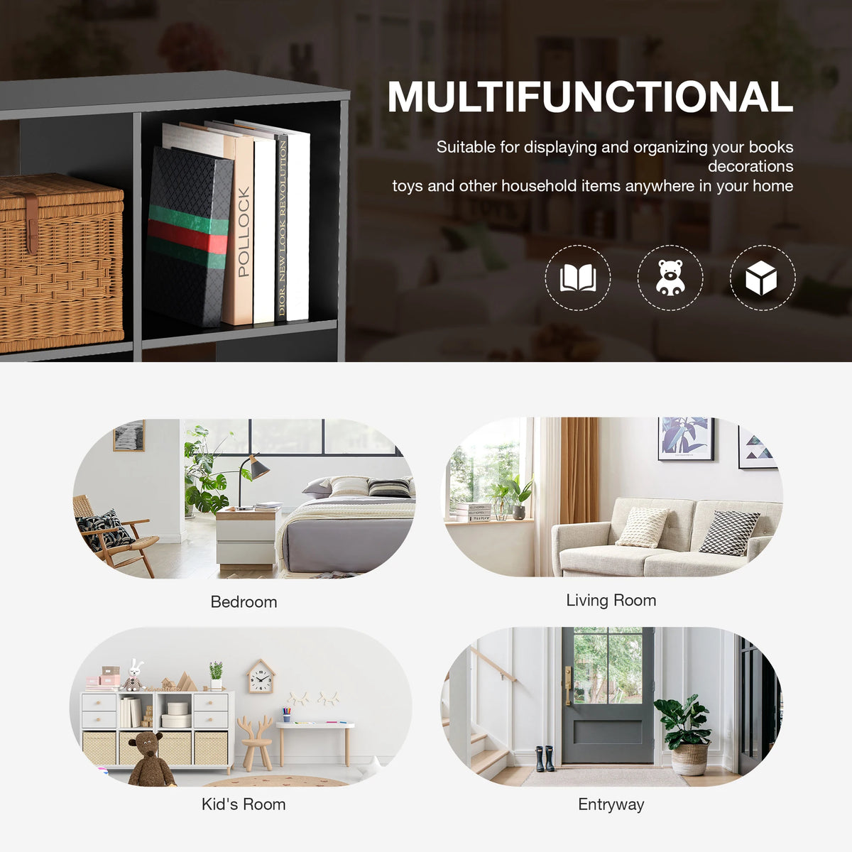 Cube Storage Bookcase – 6, 8 or 9 Cube