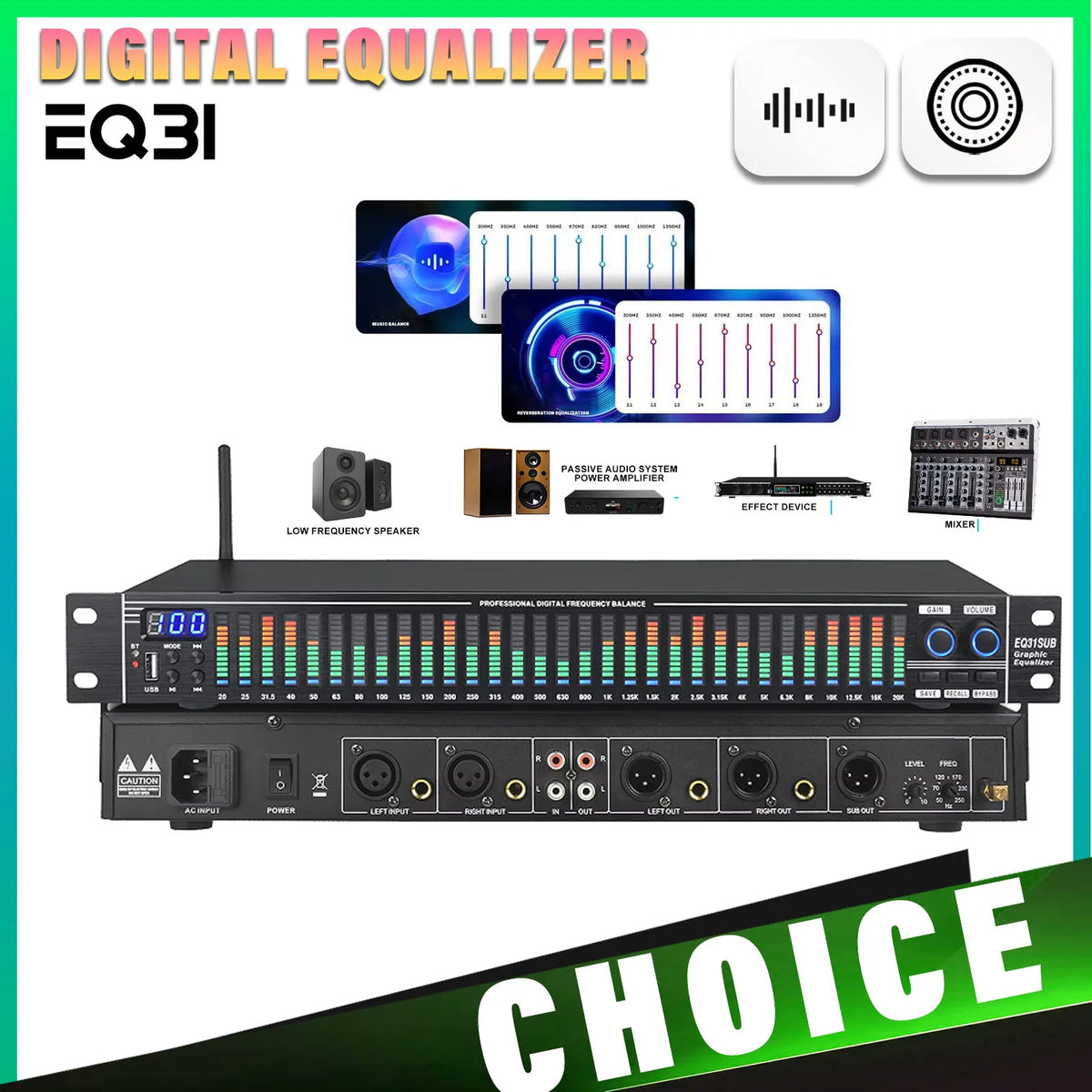 EQ31SUB 31-Band Digital Audio Equalizer