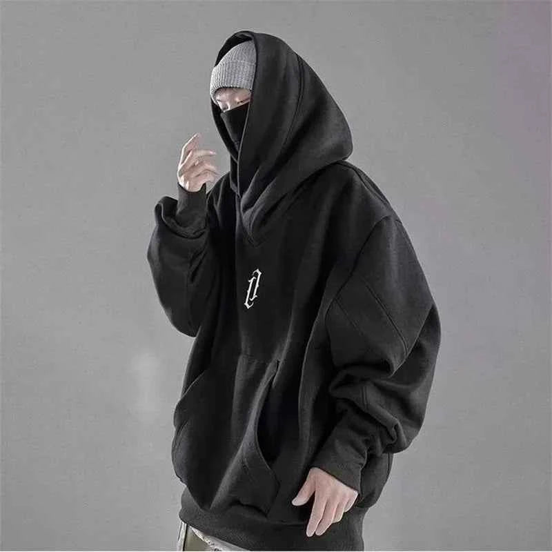 Men's Japanese ninja streetwear graphic hoodie