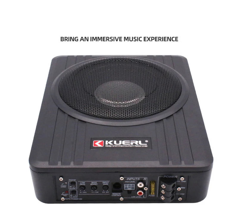 8/10 Inch Subwoofer Car Audio 12V600W High-power Aluminum Alloy Car Speaker Under Seat Woofer Modification Ultra-thin Subwoofer