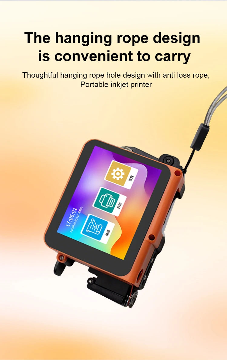 Portable Mini Printer Handheld Inkjet Printer Label Printer Expire Date QRCode Batch Number Pattern Packaging Bag Coding Machine