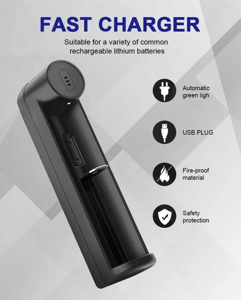 1-Slot USB Li-Ion Battery Charger
