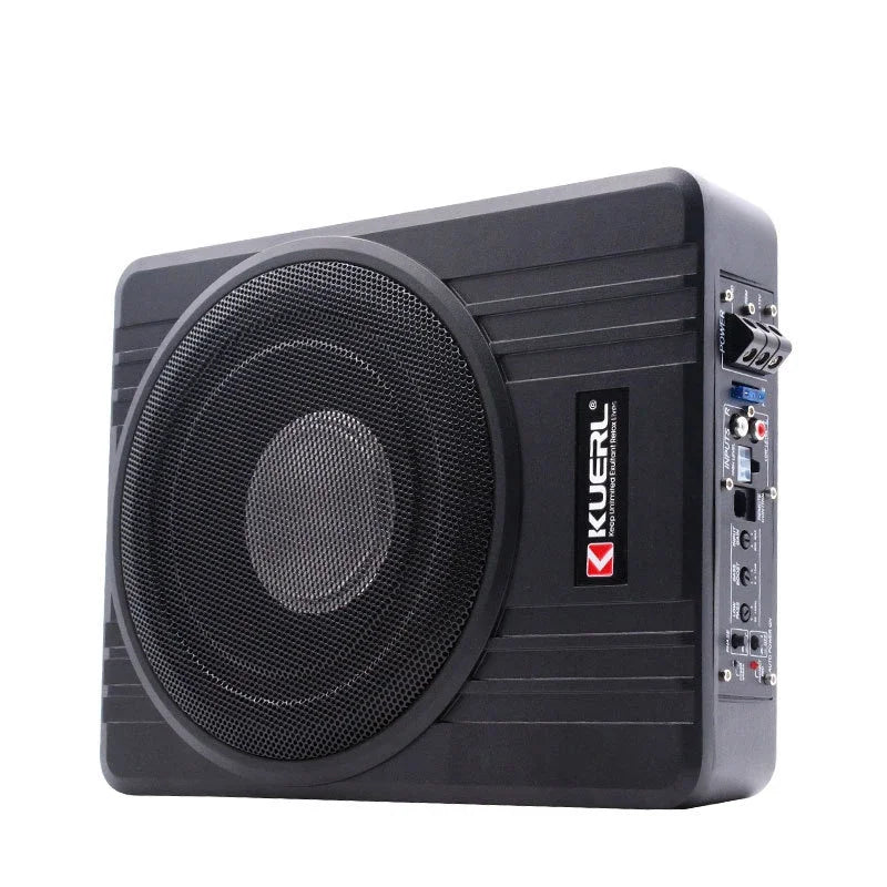 12V High Power Active Subwoofer with Built-in Amplifier, 10"  8'' Slim Under-Seat Active Powered Car Truck Subwoofer