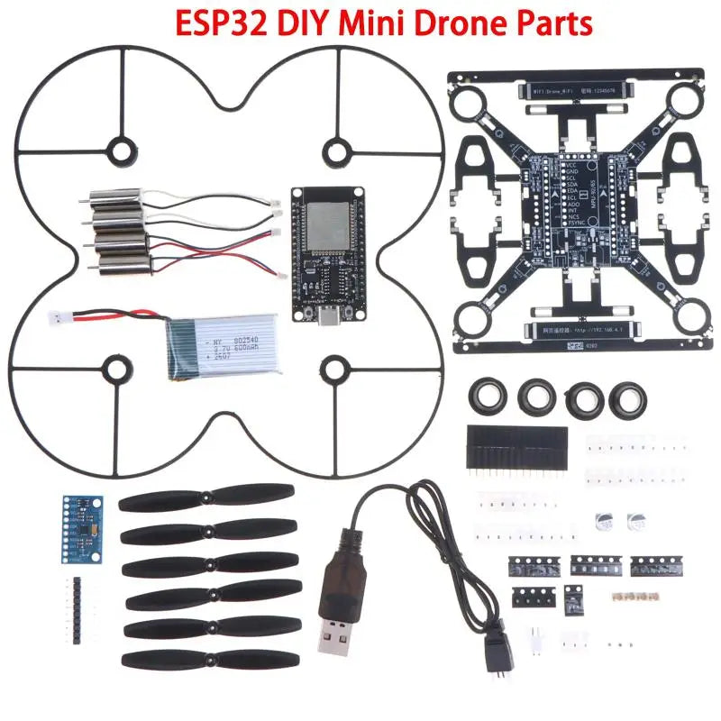 Programmable Mini DIY Drone Open Source with PCB Propeller Guards for STEM Hobbyists Student Science Learning Projects