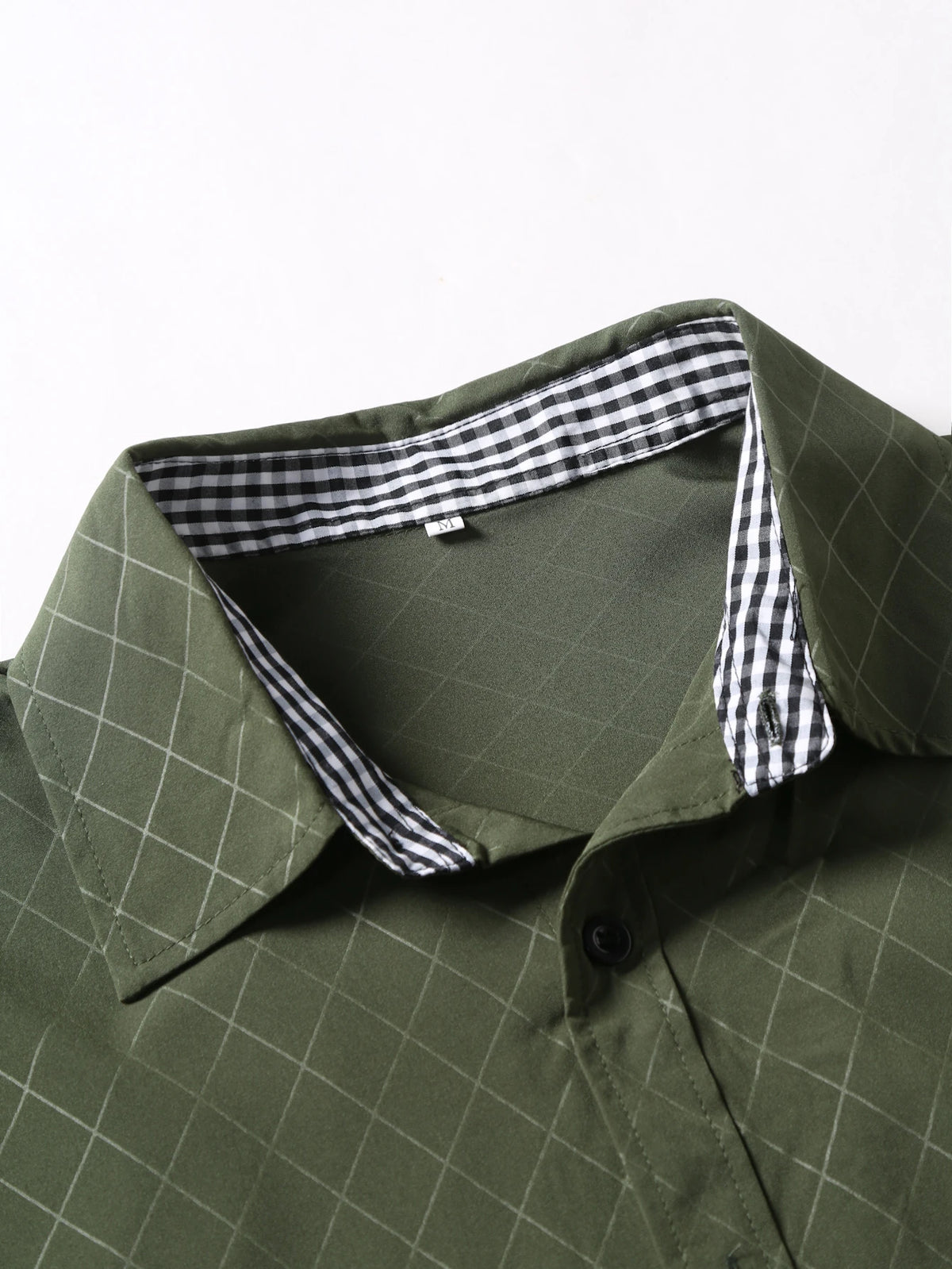 Camisa de manga larga con botones para hombre, estilo casual elegante