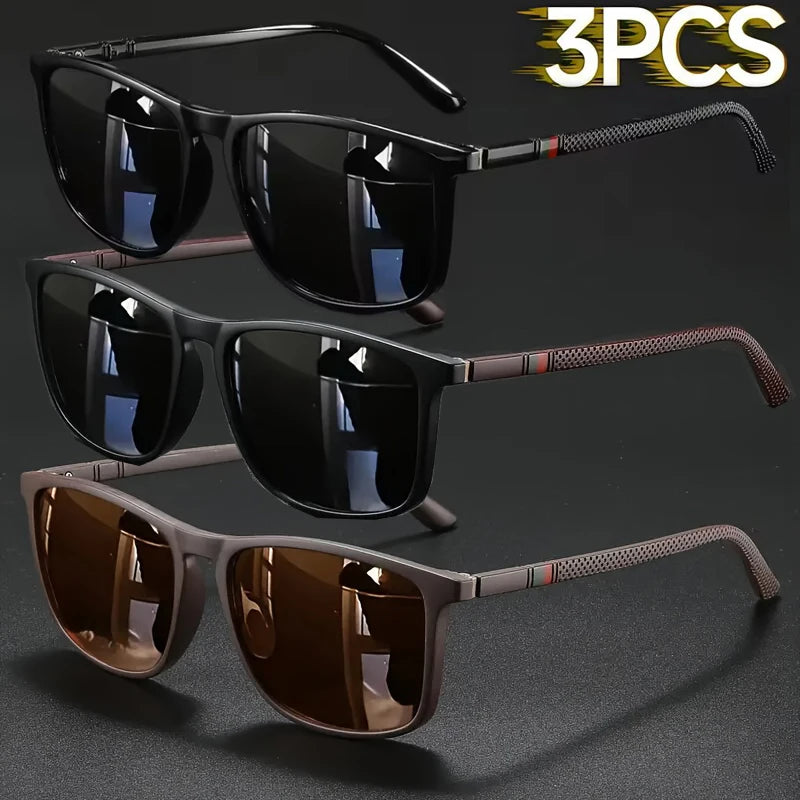 Vintage Square UV400 Sunglasses – 2/3 Pack