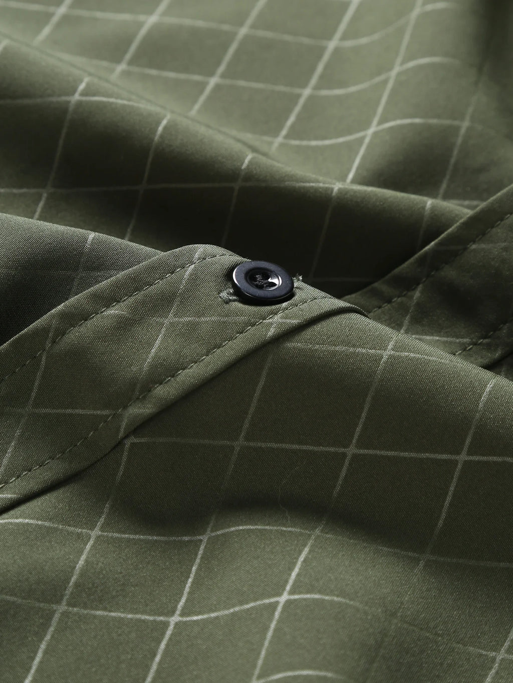 Camisa de manga larga con botones para hombre, estilo casual elegante
