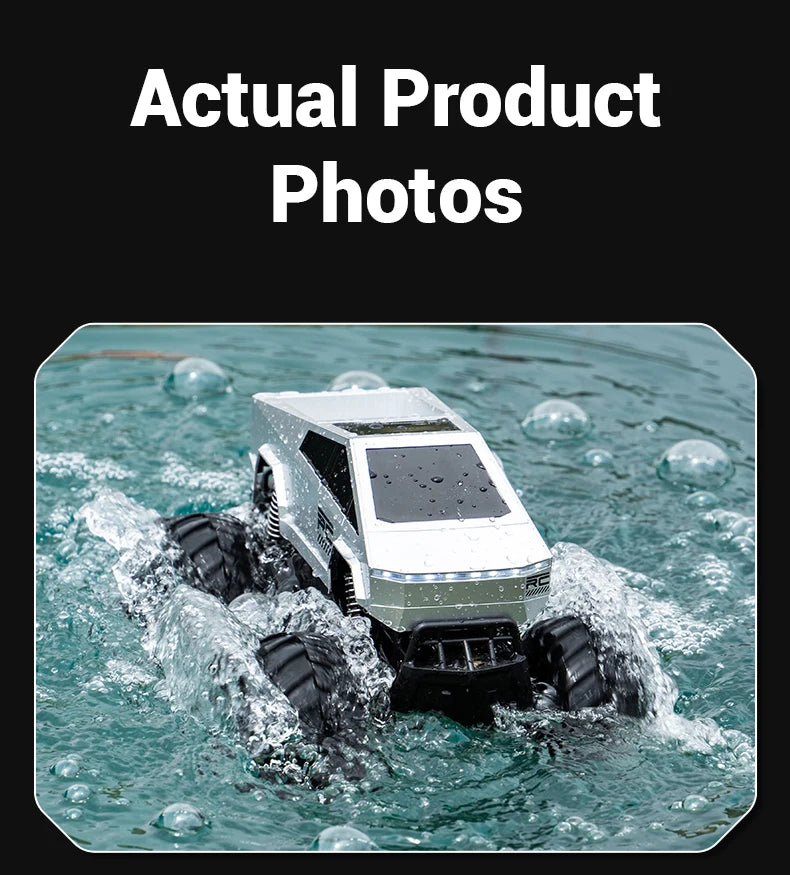 RC Car Amphibious Remote Control Cars Pickup Racing RC Truck Off-Road Big Wheel High Speed Electric Vehicle Toys For Kids Gift