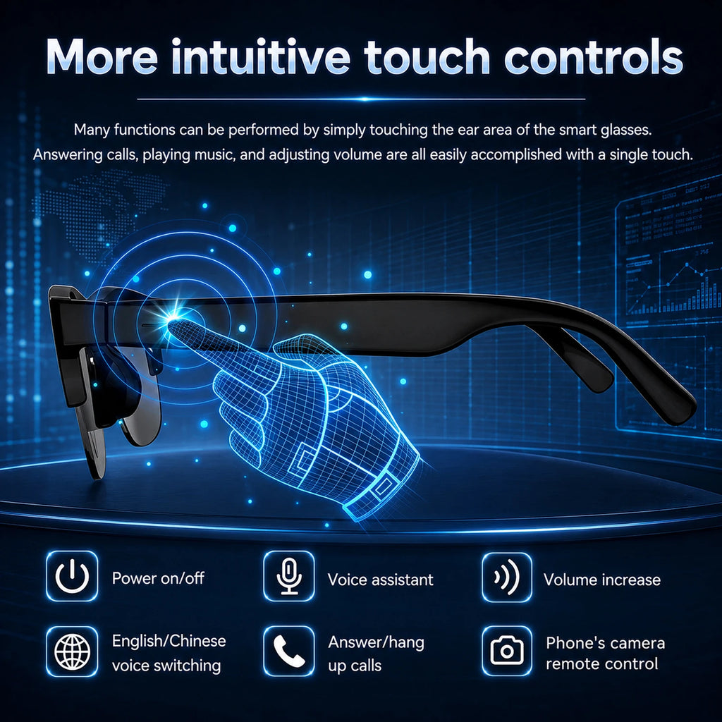 Bluetooth Smart Glasses with Hands-Free Calling