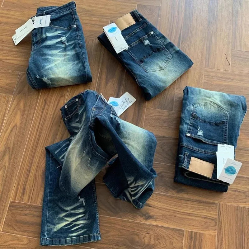 Men’s Vintage Bell-Bottom Denim Pants
