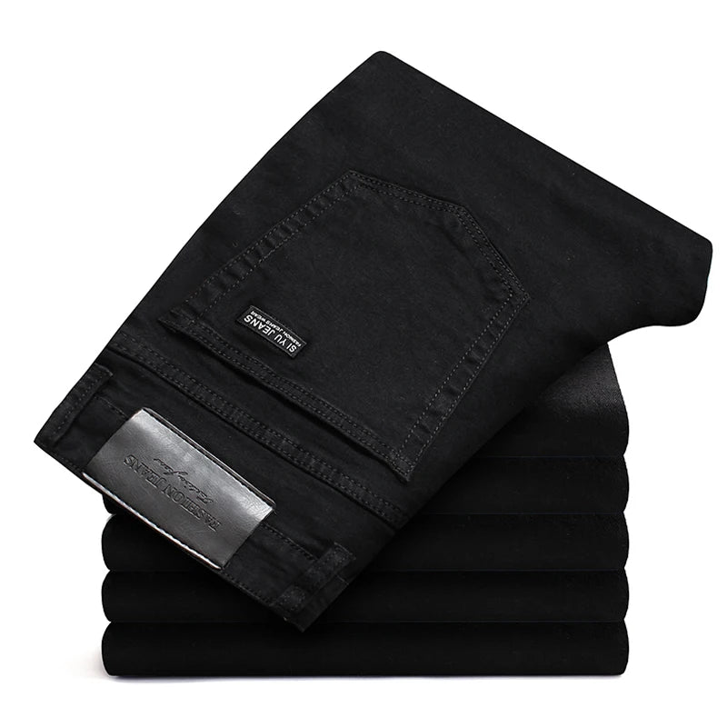 Men’s Black Straight-Leg Denim Jeans