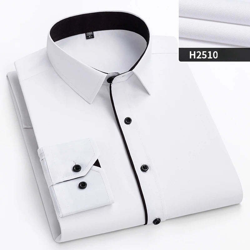 Men’s Slim-Fit Long-Sleeve Business Shirt