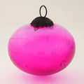 Pink Glass Turnip Christmas Ornament – 3.9-Inch