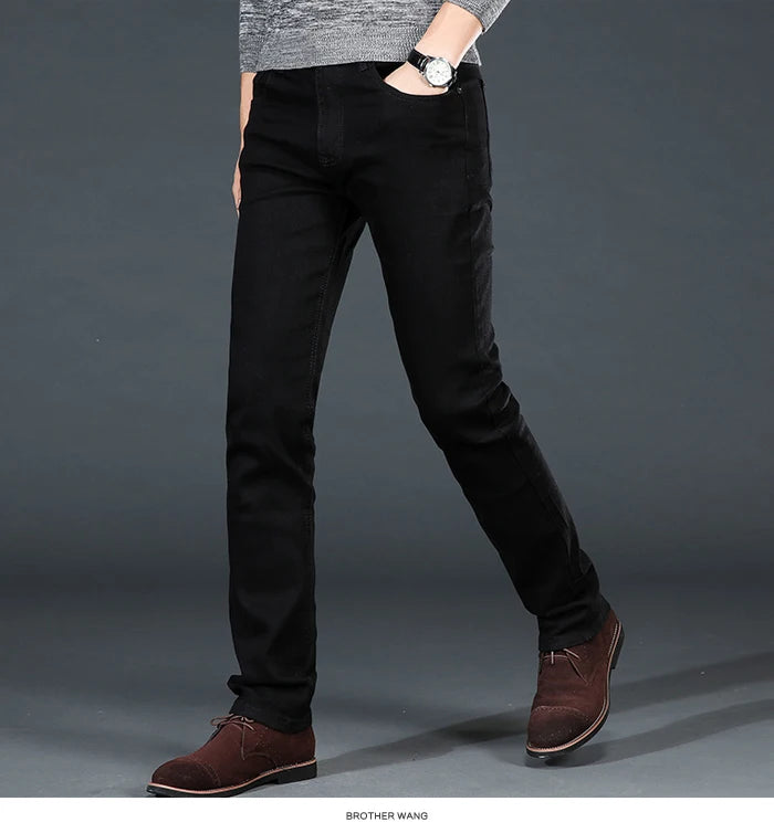 Men’s Black Straight-Leg Denim Jeans