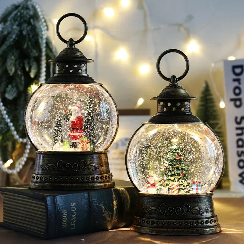 Christmas Crystal Ball Ornament – Santa, Tree & Snowman Designs