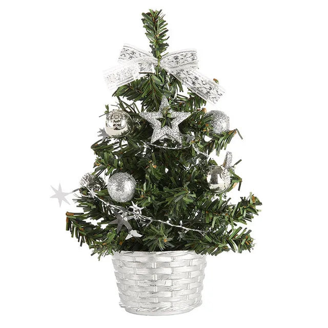 Christmas Tree Decorations Children DIY Handicraft Home Bedroom Party 20/30/40cm Artificial Christmas Tree 2023 New Year Gift