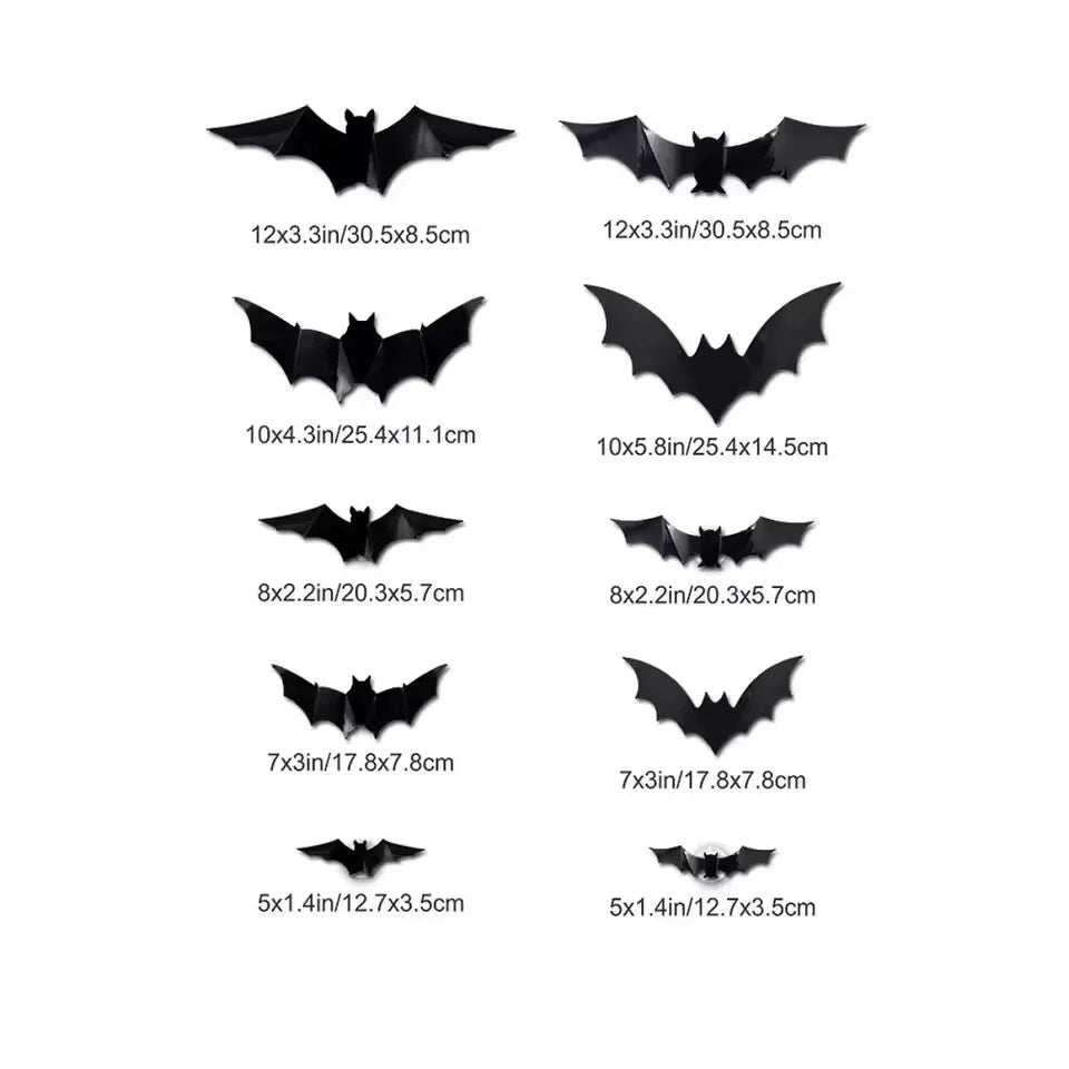 Halloween 3D Bat LED Night Light Wall Decor