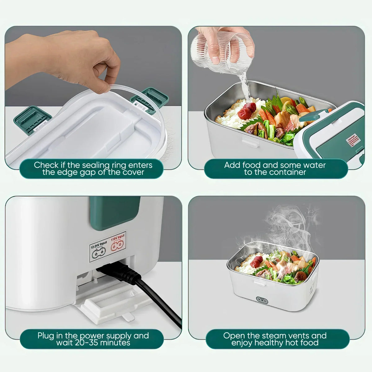 1.8L 80W Electric Lunch Box Food Warmer