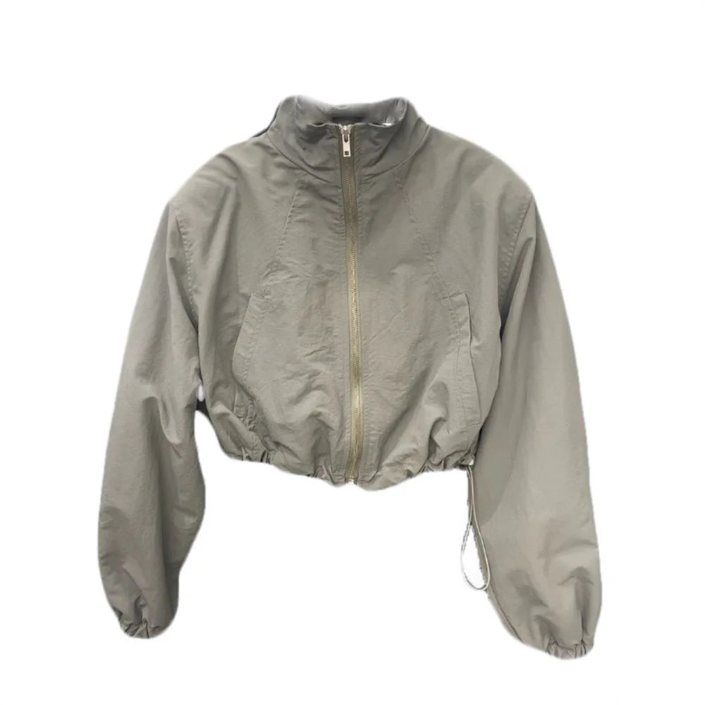 Women Stand Collar Sun Protection Cropped Jackets Solid Color Summer Elegant Streetwear Casual Loose Coats Female Chic Outerwear Padilla Innovations LLC