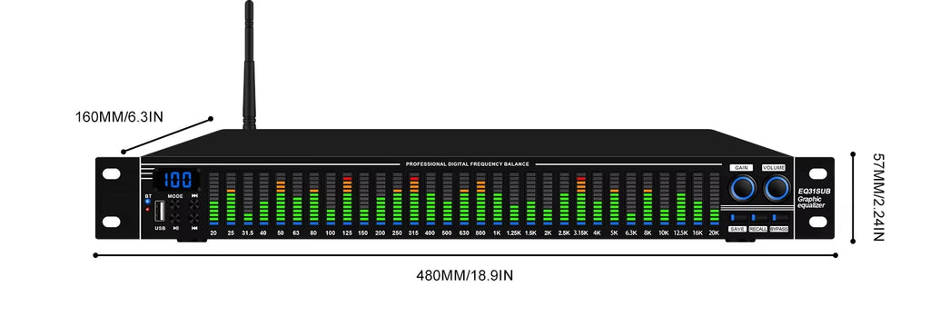 Ecualizador de audio digital de 31 bandas EQ31SUB