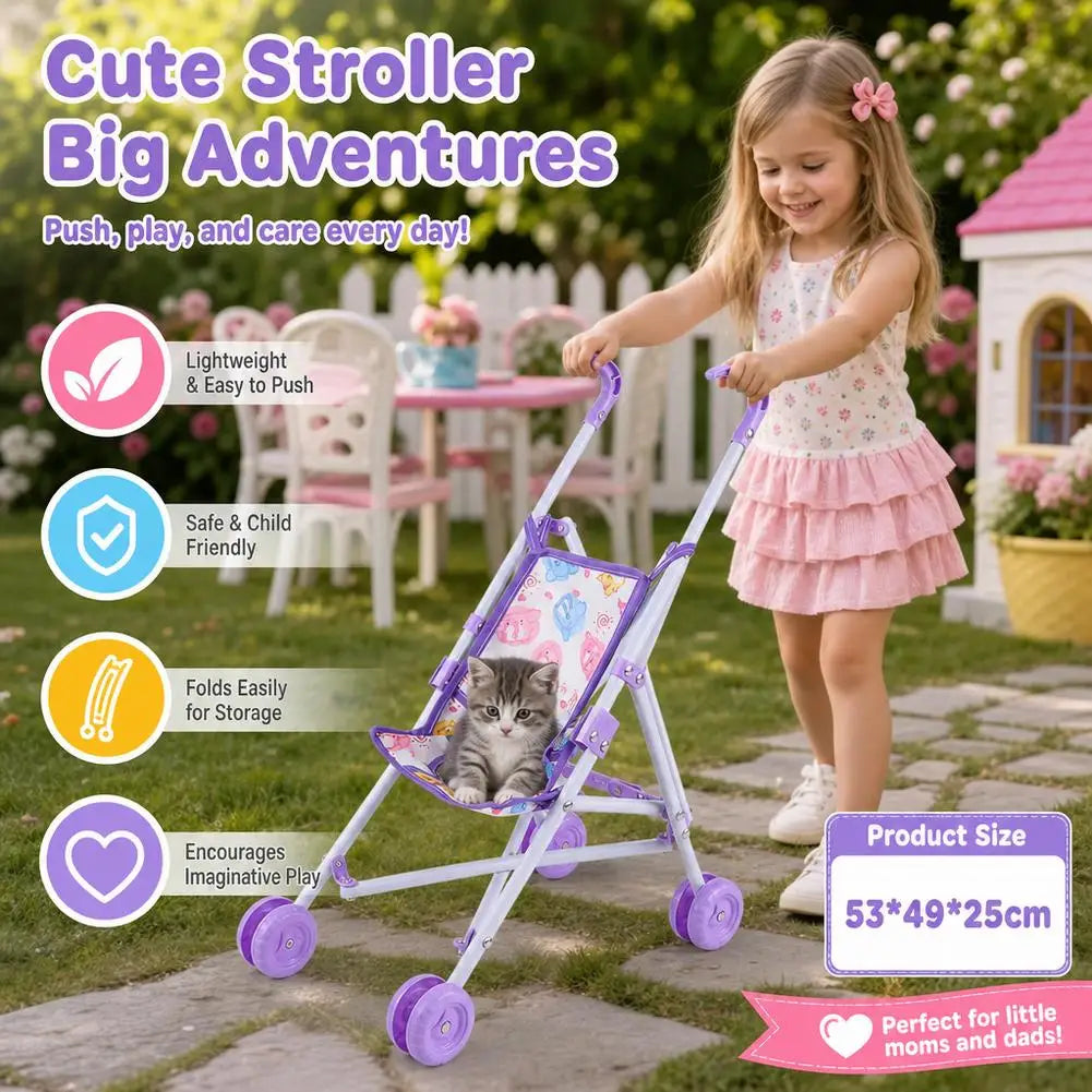 Foldable Doll Stroller Toy
