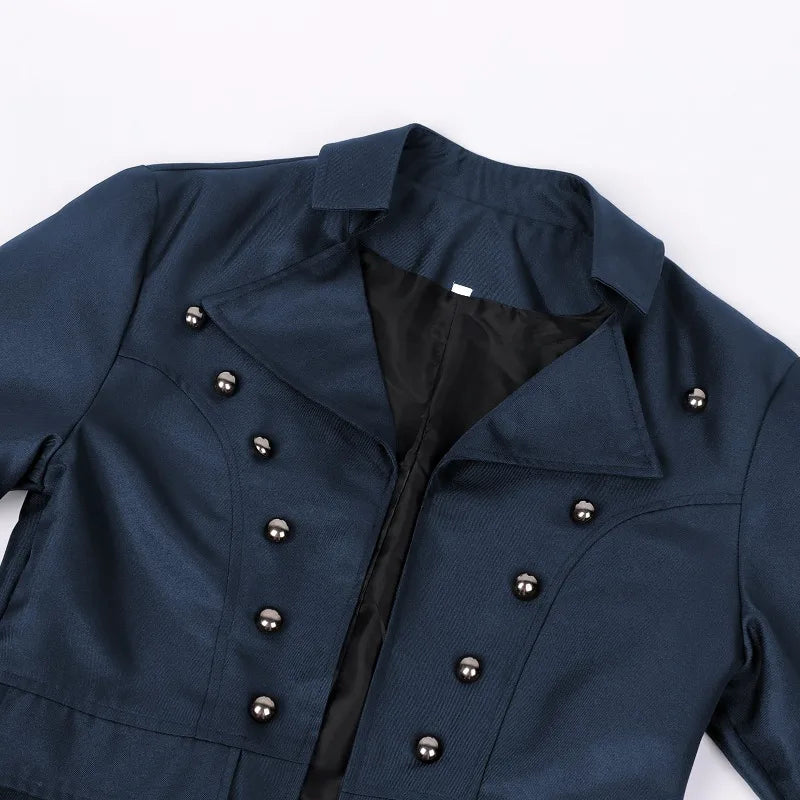 Men’s Steampunk Stand-Collar Stage Jacket