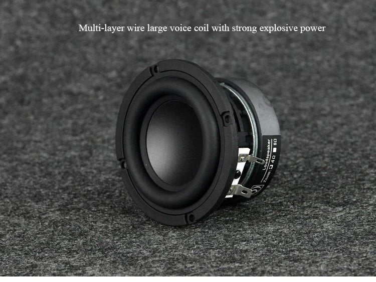 3 Inch Woofer Audiophile Subwoofer Speaker Unit 60W Power Large Voice Coil Long Stroke Professional Home DIY Audio Accessories