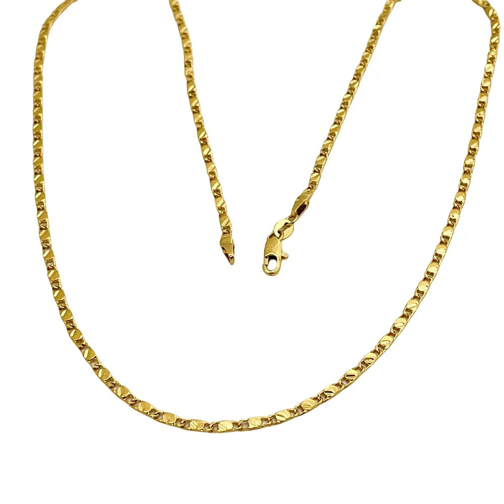 2mm 24K Gold Flat Chain Necklace – 40–75cm