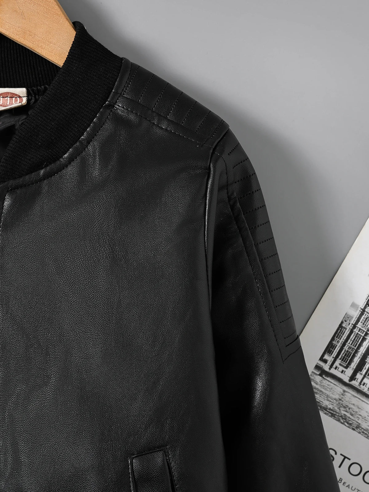 Boys’ PU Leather Motorcycle Jacket