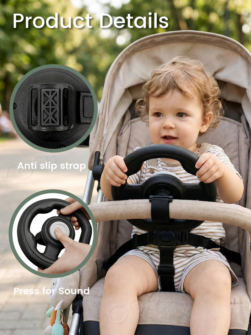 360° Stroller Steering Wheel Toy