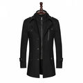 Men’s Wool-Blend Double-Collar Overcoat